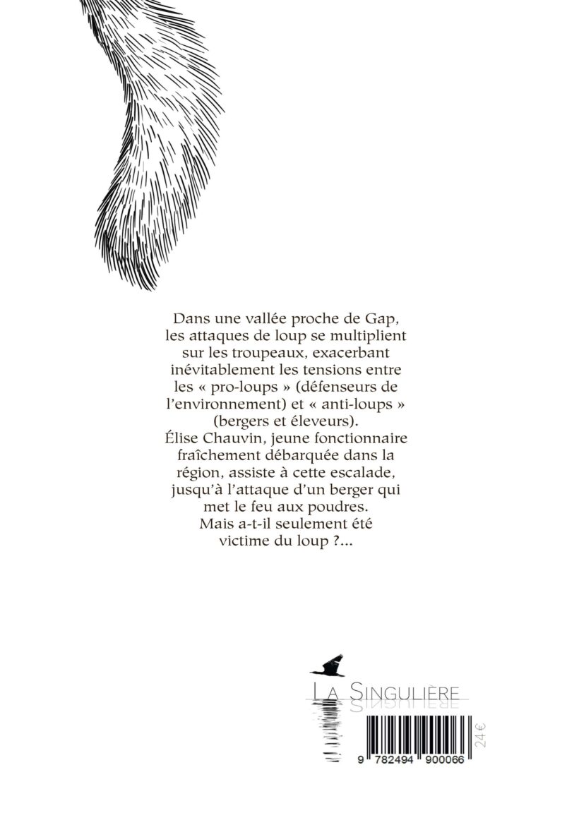 4e de couv Politique du loup La Politique du Loup, roman sans parti pris de Diane Lespinard : attaques de brebis, enquête ancrée dans le réel